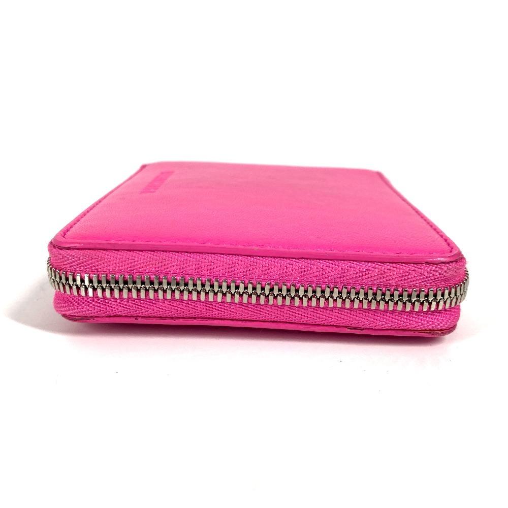 BALENCIAGA 659224 Compact wallet With logo strap Zip Around Folded wallet