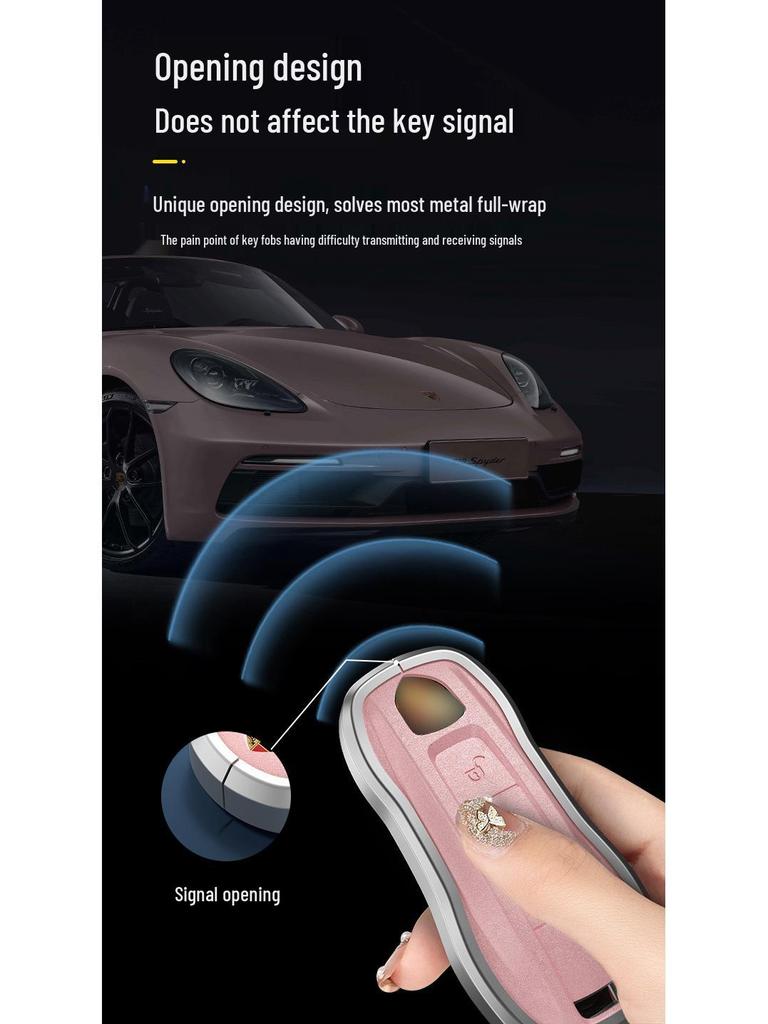Porsche Key Case for Panamera, Macan, Cayenne, Taycan, 718, 911