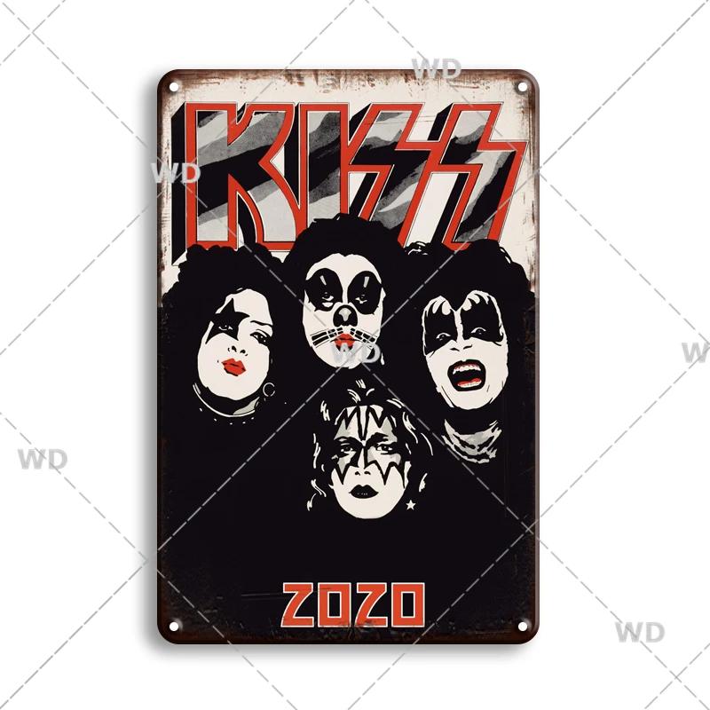 Ретро Винтажный Жестяной Знак Рок-н-ролльной Группы The Doors ZZTOP Queen Музыкальный Постер Декоративная Табличка Металлическая Пластина Настенный Декор