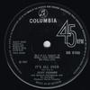 7-дюймовая пластинка CLIFF RICHARD THE BERNARD EBBINGHO Its All Over DB7150 Columbia 1967 UK Поп Б/у