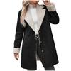 Ladies' Fashionable Long Sleeved Lapel Thickened Warm Plush Solid Color Jacket