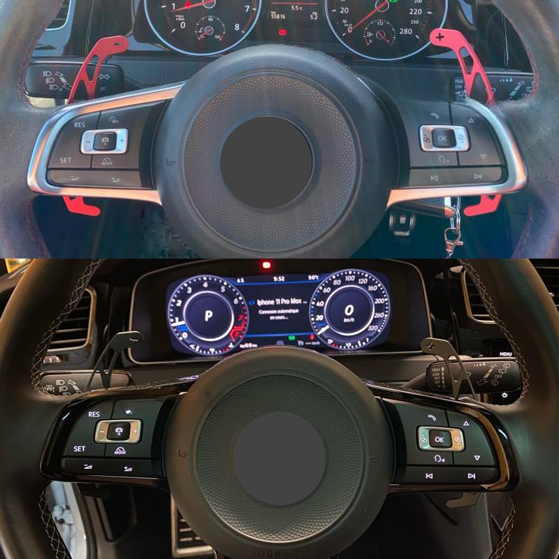 1 пара подрулевых переключателей рулевого колеса автомобиля, алюминиевый удлинитель для VW GOLF GTI R GTD GTE MK7 7 POLO GTI Scirocco 2014-2019