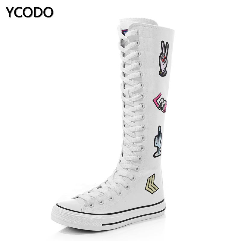 Весенне-осенние женские ботинки, парусиновые сапоги до середины икры, повседневная обувь с высоким берцем, длинные сапоги, удобные ботинки на плоской подошве со шнуровкой, размер 34-43