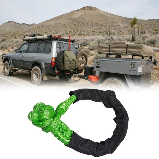 Synthetic Soft Shackle 56000 Lbs Breaking Strength 22" Length Shackle Rope Heavy Duty Tow Shackle for Off-Road Truck SUV