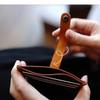 Мужской Женский Кошелек-Кардхолдер из Искусственной Кожи с RFID Защитой Тонкий Минималистичный Чехол для Кредитных Карт Маленький Кошелек для Мелочи Карманный Кошелек на Кнопке Органайзер