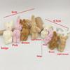 5pcs 4.5cm 6cm 5-color Soft Mini Joint Rabbit Pendant Plush Bunny For Keychain Bouquet Toy Doll DIY Ornaments Gifts