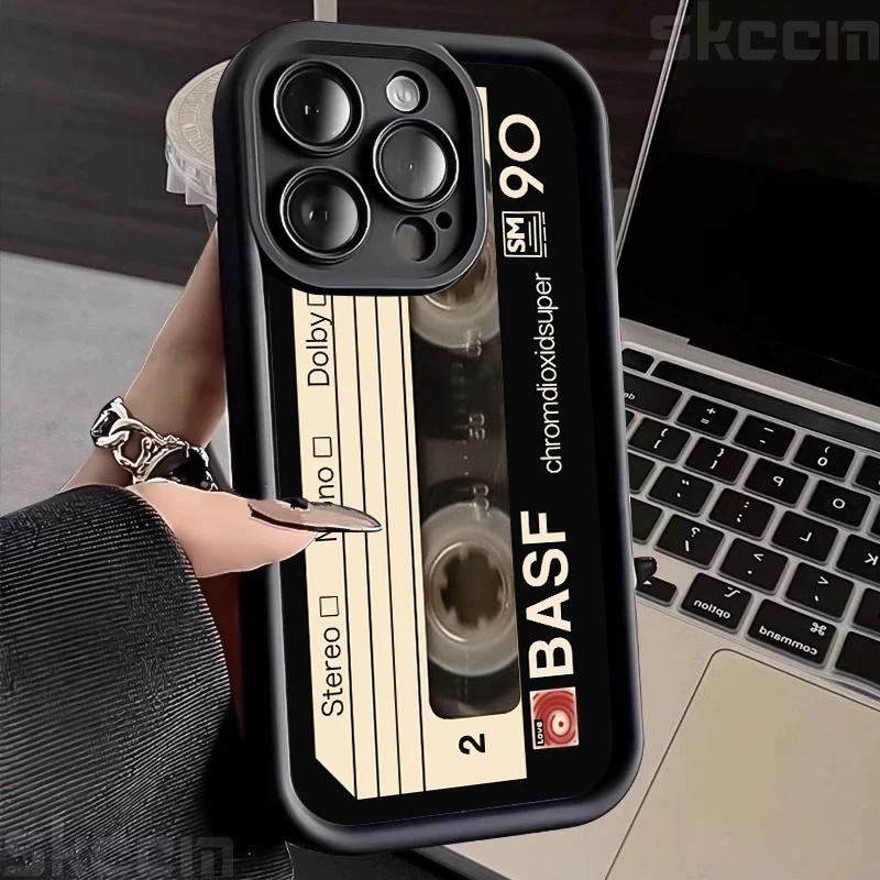 Силиконовый мягкий чехол для телефона с принтом Lucky Tape для iPhone 16 Pro Max 15 14 13 12 11 X XS XR 7 8 16 Plus Матовая противоударная задняя крышка