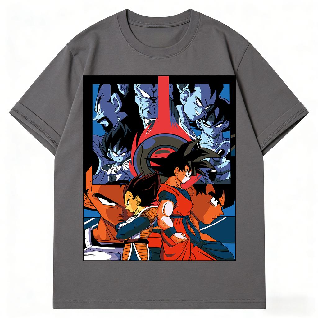 2026 New Dragon Ball Anime Goku Super Saiyan Printed Short Sleeve Tshirt Mens and Womens Tshirt Mens Tops Sports Tshirt