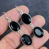 Серьги ручной работы из стерлингового серебра 925 пробы с черным драгоценным камнем шпинель 2,25 дюйма u9n74