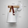 Sconce Modern Wooden Leather Decorative Lamps E27 Base Lighting Fixture for Living Room Bedroom