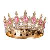 Women Crown Tiara Shiny Rhinestones Inlaid Queen Bridesmaids Crown Accessory for Wedding Halloween Birthday