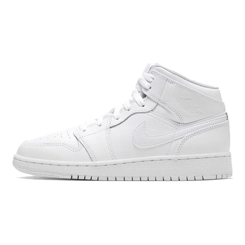 Air Jordan 1 Mid 'Triple White 2020' Gs 554725-126