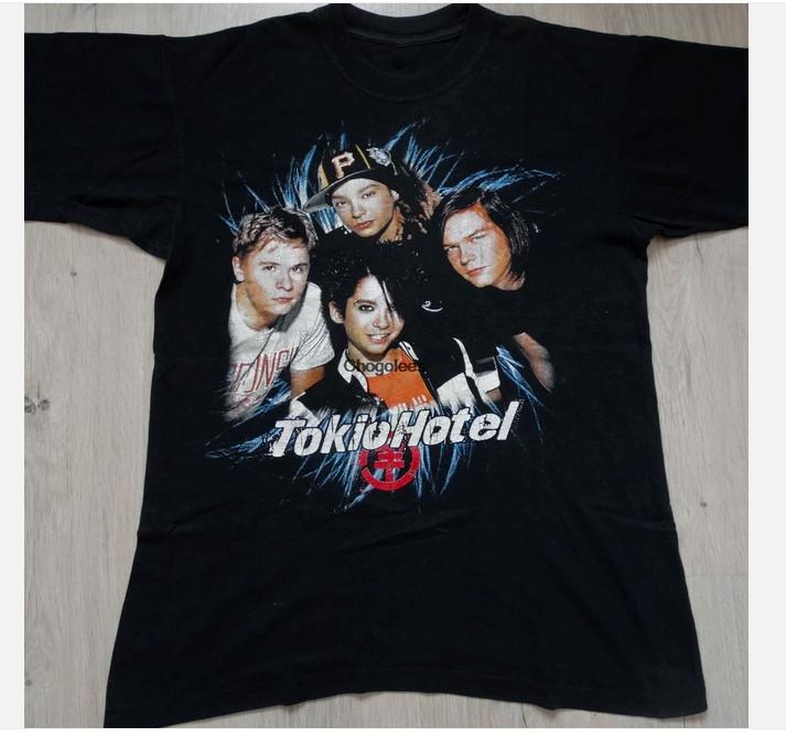 Tokio Hotel Члены Короткий Рукав Хлопок Унисекс Футболка