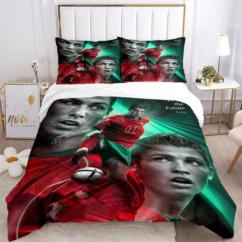 Ronaldo'S Legacy Future Print 3Pcs Bedding Setduvet Cover With 2 Bedropillowcase Home Birthday Gift