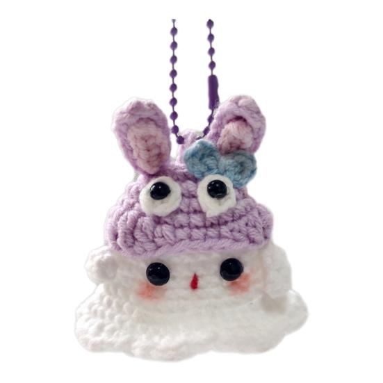 Хэллоуин Крючком Призрак Орнамент Милый Ручной Работы Вязаный Лягушка/Кот/Паук/Клубника Призрак Подвесное Украшение для Зеркала Заднего Вида Автомобиля