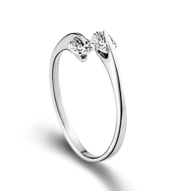 Classic Wedding Sparkling AAAAA Zircon Ring 925 Sterling Silver Engagement Rings For Women Fine Jewelry Ring Gift Wholesale