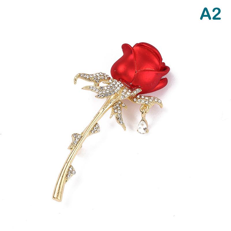 Elegant  Rose Flower Brooches Lapel Pins Jewelry Decoration