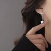 Женские серьги-цепочки с сердцем Ювелирные изделия Серьги из стерлингового серебра для женщин Вечерние аксессуары Подарок Серьги-сердечки