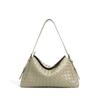 New Shoulder Bag Niche Cowhide Rhombus Messenger Bag Women's High-end Fashion Leather Woven Handbag