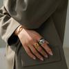 Gold&Silver Geometric Ring Smooth Vintage Finger Ring Romantic Exaggerated Ring  Valentine's Day