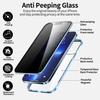 For iPhone 13 Privacy Case with Nano Tech Tempered Glass Anti Spy Magnetic Metal Protective Phone case