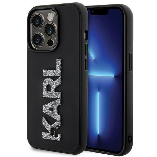 Karl Lagerfeld KLHCP15L3DMBKCK iPhone 15 Pro 6.1" black/black hardcase 3D Rubber Glitter Logo
