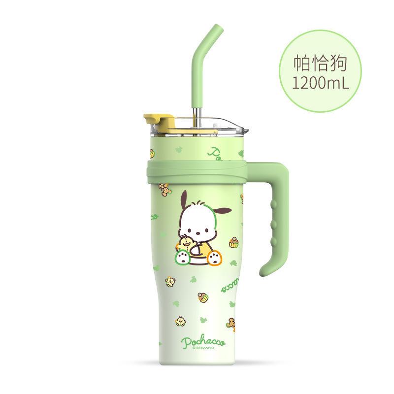 Sanrio Thermos Cup Big Mac Bingba Cup Water Cup Large Capacity Stainless Steel High Value Straw Cup