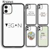 Иди Веган Еда Вегетарианцы VEGGIE Цитаты Для iPhone 17 Air 16 Чехол для Телефона Cover 15 14 plus 12 13 pro max