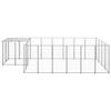 VidaXL Chenil Argenté 8,47 m² Acier Enclos pour Chiots Cage Chiens Extérieur 3082209