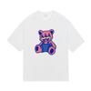 Летняя новая уличная ретро-трендовая брендовая футболка с коротким рукавом и дизайном в стиле маленького медведя