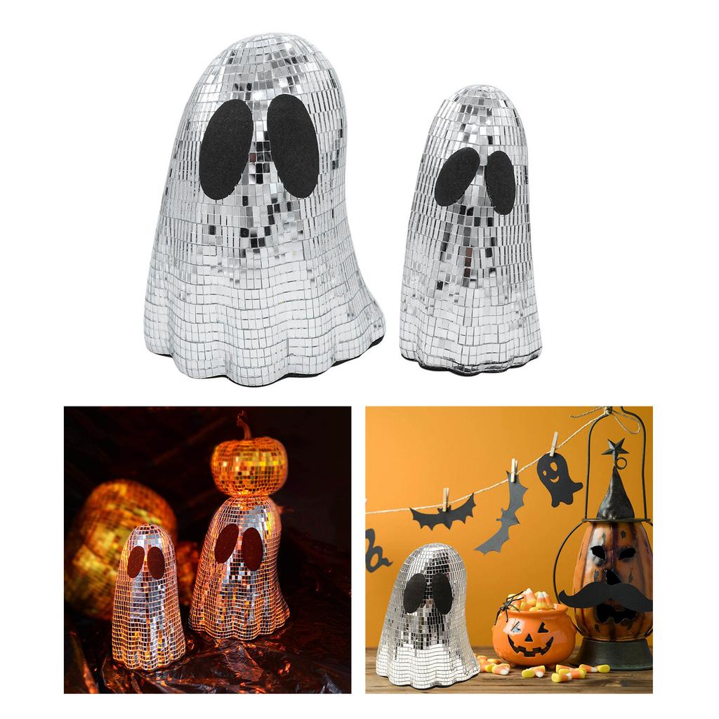 Disco Ghost Halloween Decoration Ghost Disco Ball Table Ornaments For Home Party Bar Indoor Outdoor Use