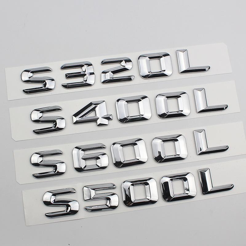 3D ABS Chrome логотип S320L S400L S500L S600L буквы эмблема багажника автомобиля наклейка для букв Stikcer аксессуары