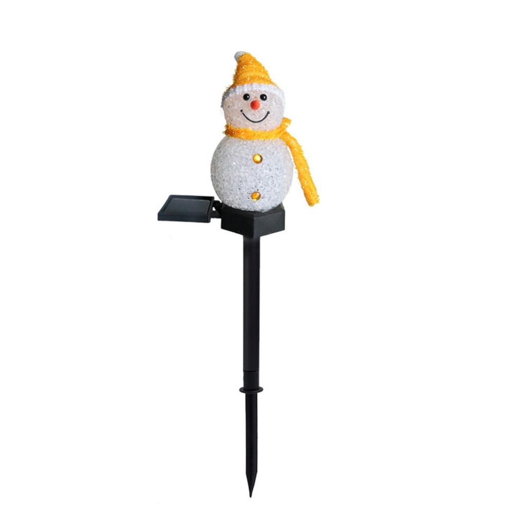 Christmas Solar Snowman Light Outdoor Waterproof Snowman Christmas Stake Solar Light Garden