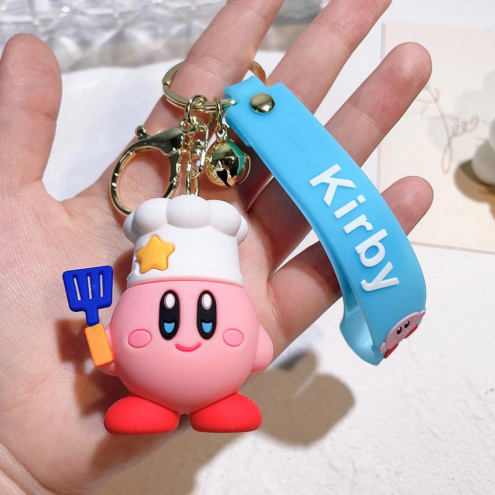 Kirby Cartoon Doll Keychain, Creative And Personalized Car Couple Bag Key Pendant, Backpack Ornament Key Chain, Holiday Gift.