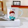 Cartoon Creative Couple Cup Boy Girl Student Water Cup Ceramic Cup Mug Against Cup Cute Breakfast Cup