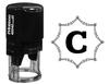 Printtoo R-40 Alphabet C Monogram Octagon Celtic Swirl Frame Self Inking Rubber Stamp Office