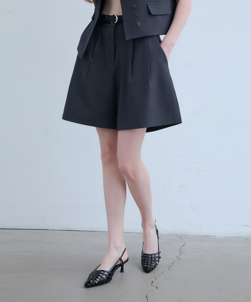ODER Balance A-Line Half Slacks - Charcoal