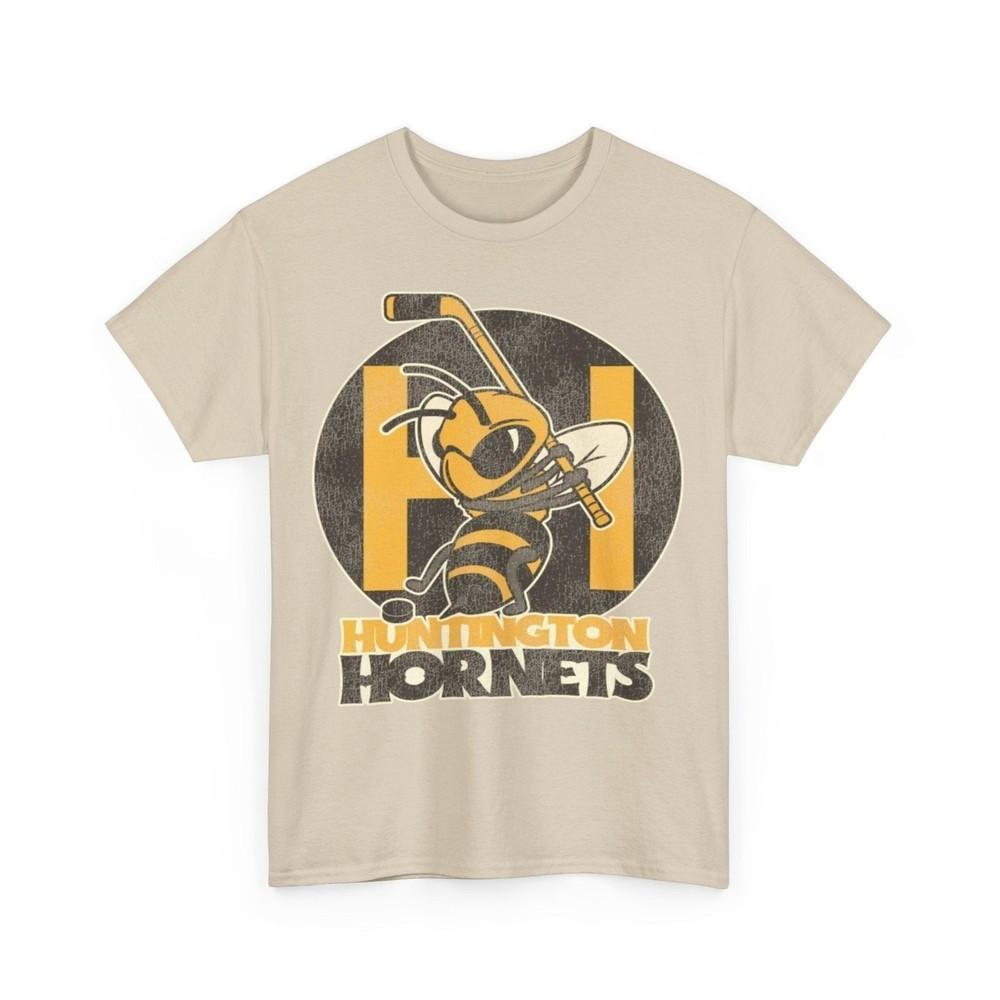 Ностальгическая футболка с логотипом хоккейной команды Huntington Hornets
