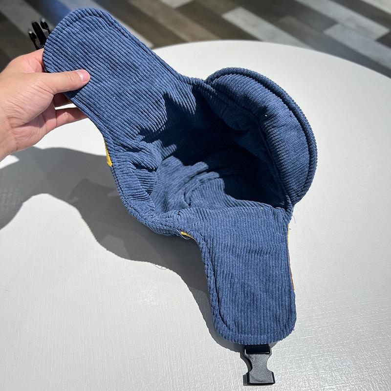 Ins Checkerboard Checkboard Lei Feng Cap Женская зимняя холодная теплая хлопковая шапка Мужская плюшевая шапка из овечьей шерсти Защита ушей