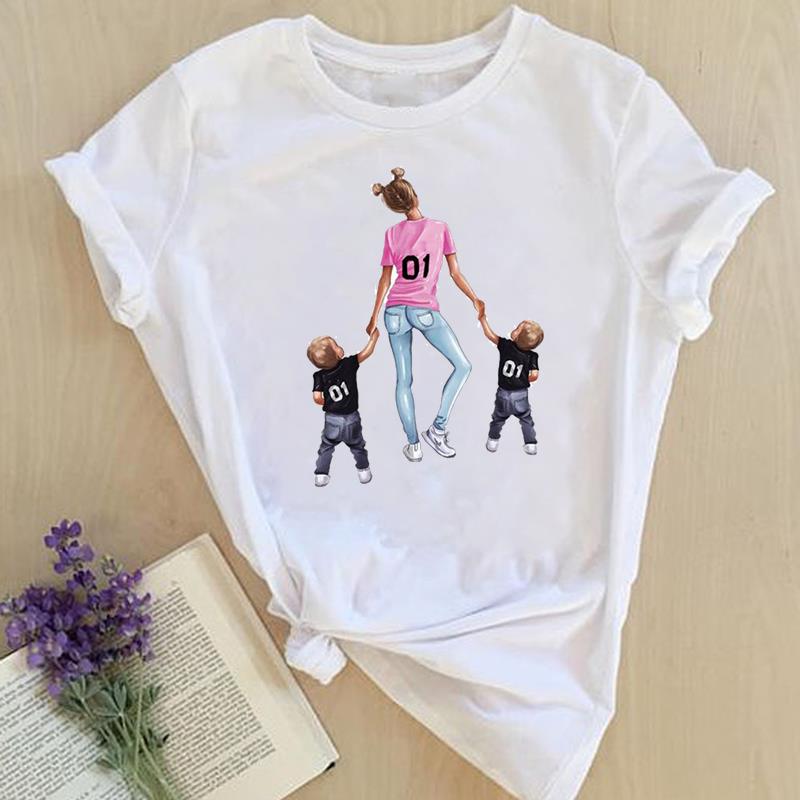 Футболка с принтом, женская одежда, акварель, любовь, мама, тренд, мама, 90-е годы, милая летняя женская футболка, повседневная женская футболка с коротким рукавом, модная футболка с рисунком