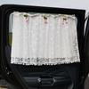 70x45CM Universal Car Curtain Lace Embroidered Flowers Car Side Window Sunshade Curtain UV Protection For Kids Travel Outdoor