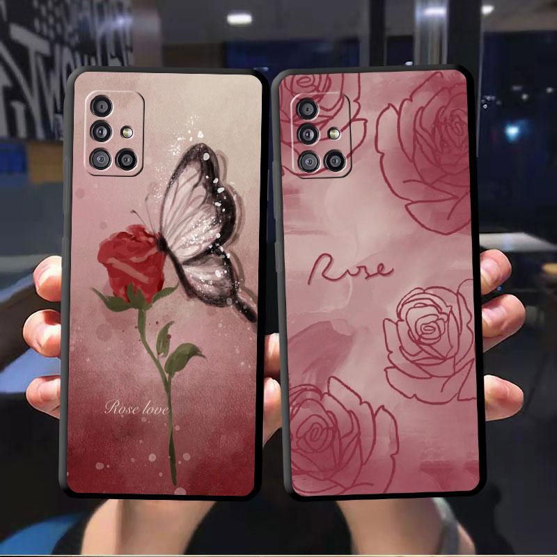 Чехол с цветами для Samsung Galaxy A52 A12 A51 A32 A21s A71 A32 5G A12 A22 A53 A31 A13 A72 A02s A41 A03 A04 Чехол для телефона