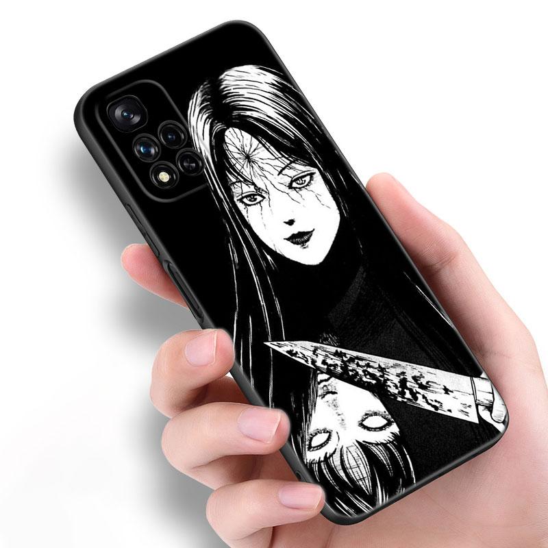 Японский ужас манга черный силиконовый чехол для телефона для Xiaomi POCO X3 X4 NFC F5 M3 M4 M6 X5 X6 Pro F3 F4 GT 5G C55 C65 M5
