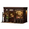 CRESYMME Miniature House Dollhouse Book Nook Wooden DIY 3D Hobby Handmade Tavern On the Kit, (Little Corner)