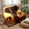 Elephants in Forest Paradise Theme blanket Lightweight Warm Flannel Blanket Decorative Throw Blanket for Home Decoration