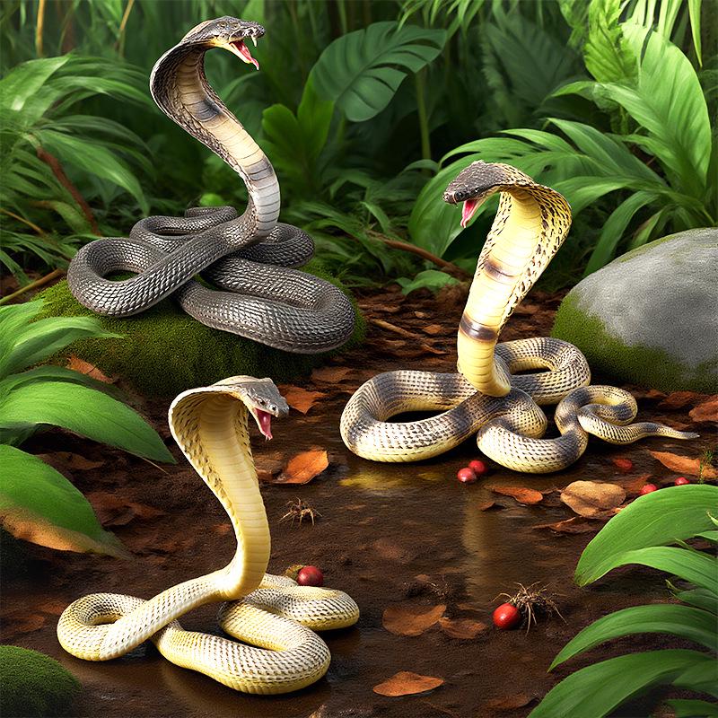 Реалистичная игрушка-украшение в форме сердца с изображением кобры и гремучей змеи для детей