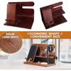 Wood Docking Station Farmhouse Nightstand Organizer Phone Wallet Jewelry Watch Stand Key Holder Bedside Birthday Gift