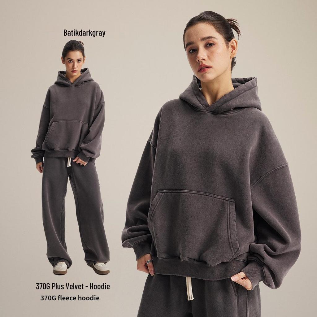 Chain Tide Мужская одежда | Осень/Зима 2025 Свободный крой Рваный Потертый Худи с Капюшоном с Плюшем