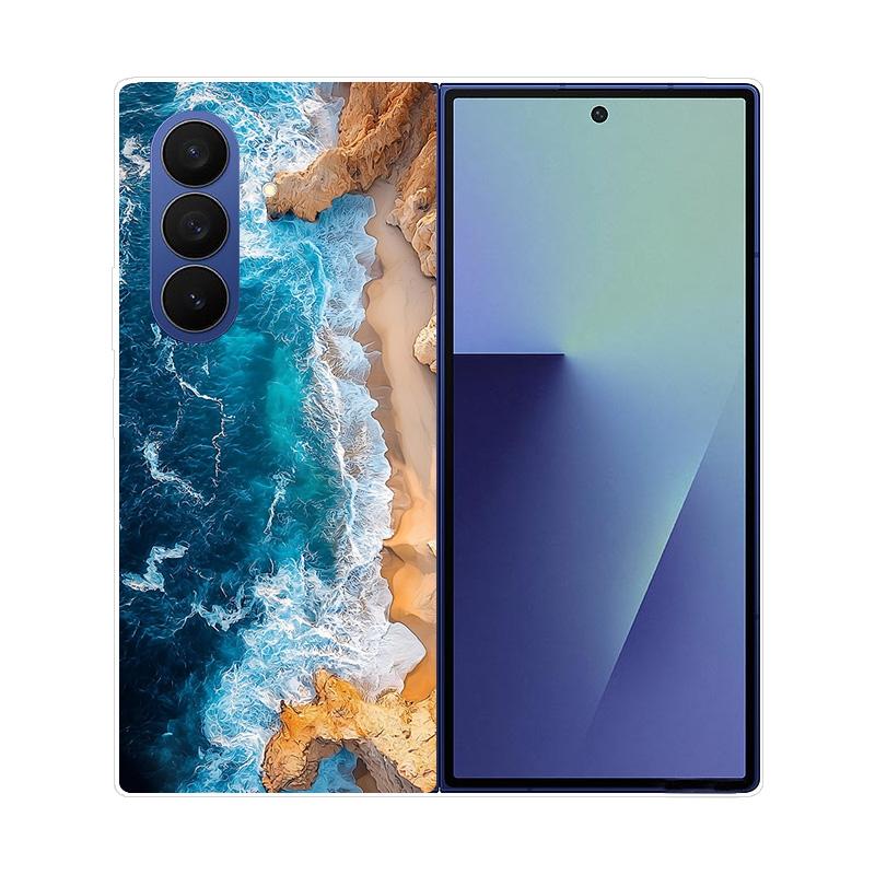 Чехол для Samsung Galaxy Z Fold 7 Мраморный Жесткий ПК Задняя Крышка Для Samsung Galaxy Z Fold7 ZFOLD7 Полностью Защитный Корпус Телефона