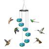 Charming Wind Chimes Hummingbird Feeders, Window Bird Feeders, Hanging Hummingbird Feeders with Flower-shaped Feeding Ports for Outdoors
